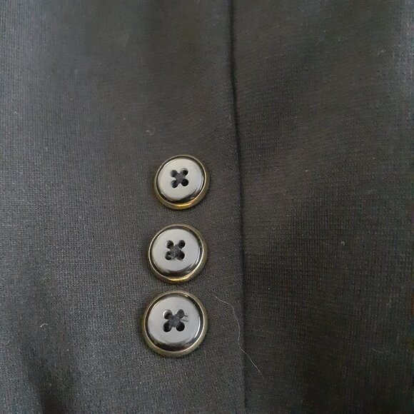 Reitmans Women's Size XL Petite Black 3/4 Sleeves Two Button Lined Blazer - Picture 8 of 14